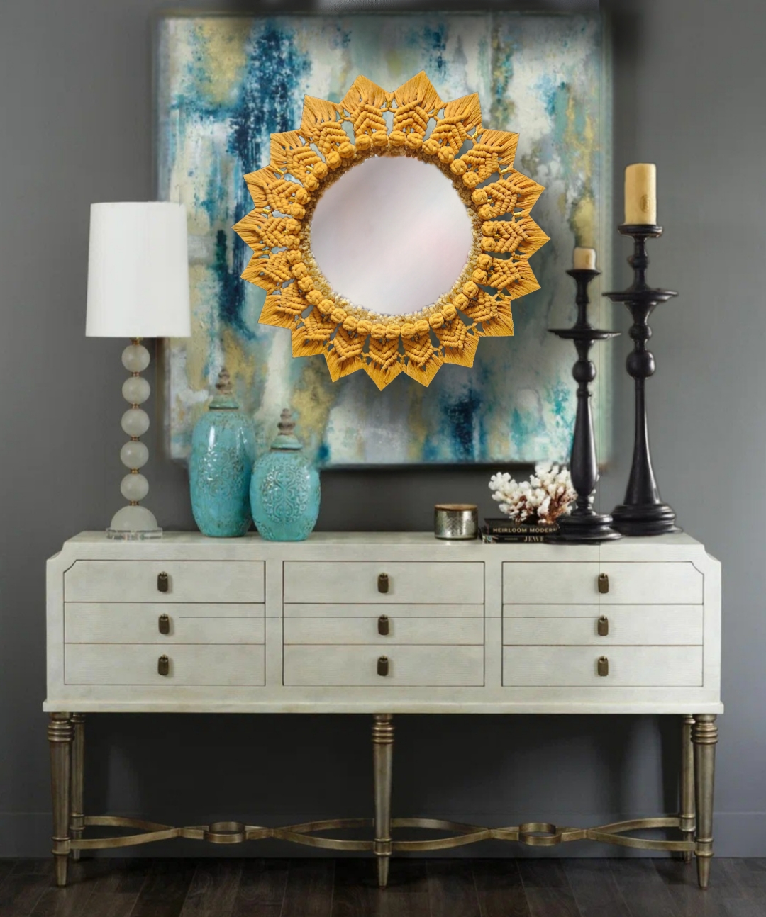 Taisha mirror with incense