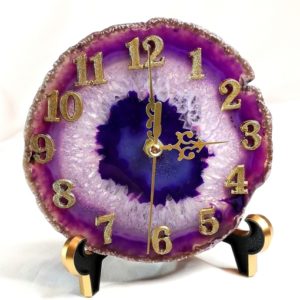 Interior clock made of natural stone